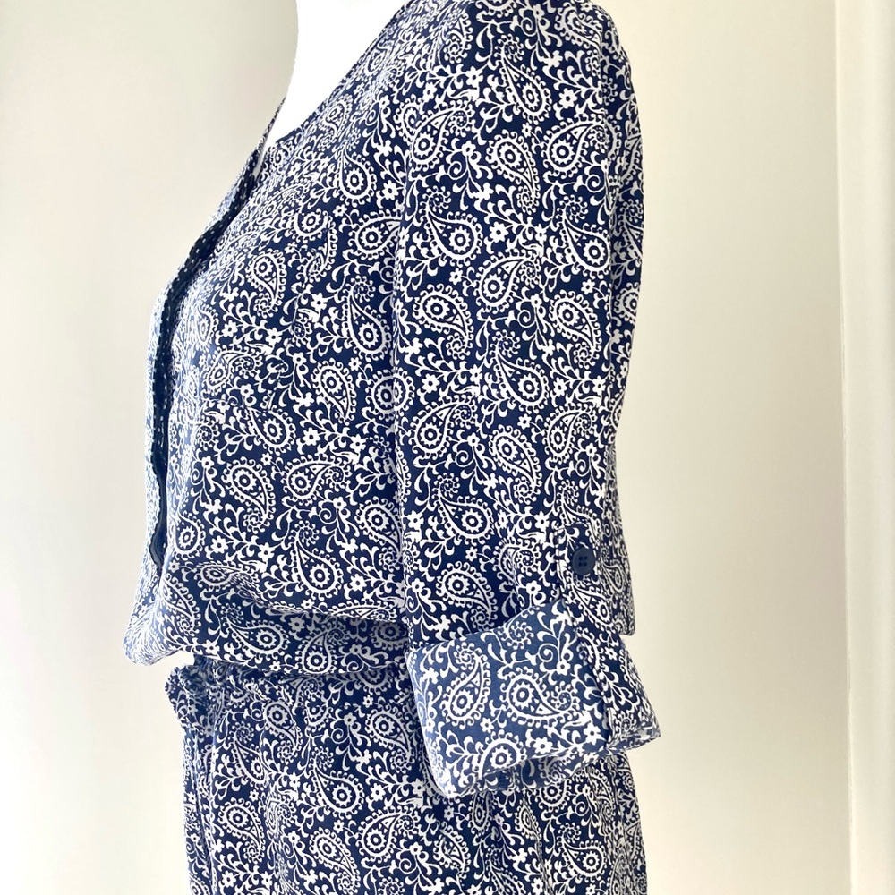 Ann Taylor Loft Paisley Long Sleeve Romper Size 2 - Picture 13 of 16